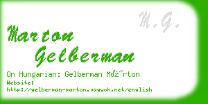 marton gelberman business card